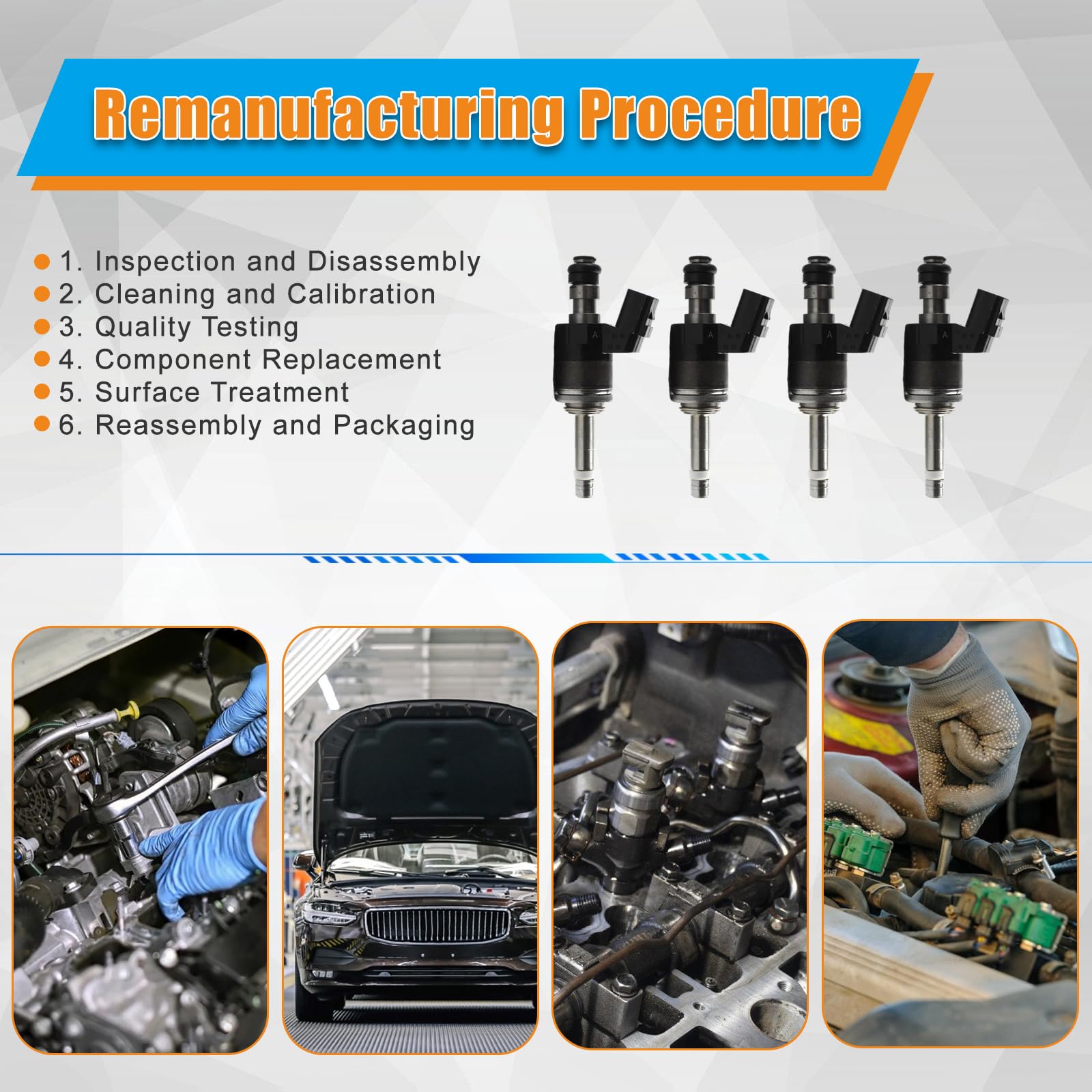 HONDA ホンダ用16010-5R1-315 燃料インジェクター 4 個セット Amazon.com: FIWARY High Pressure Fuel Injectors 4pcs Fuel